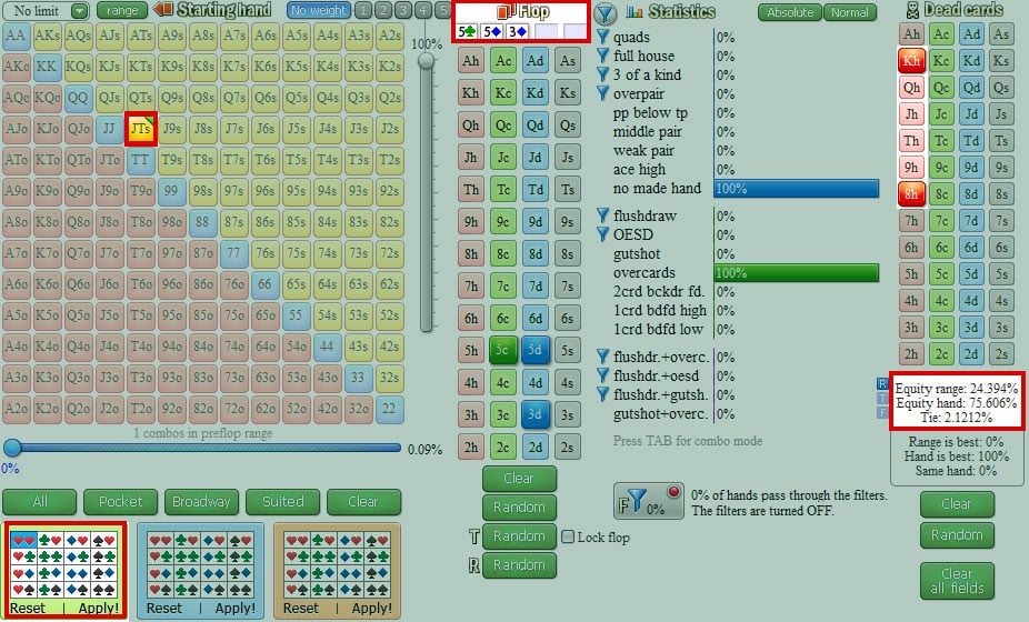 equity denial flopzilla calculation 1