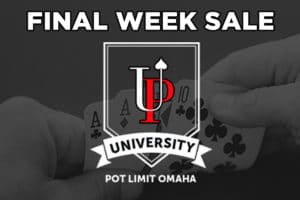 pot limit omaha university final week sale