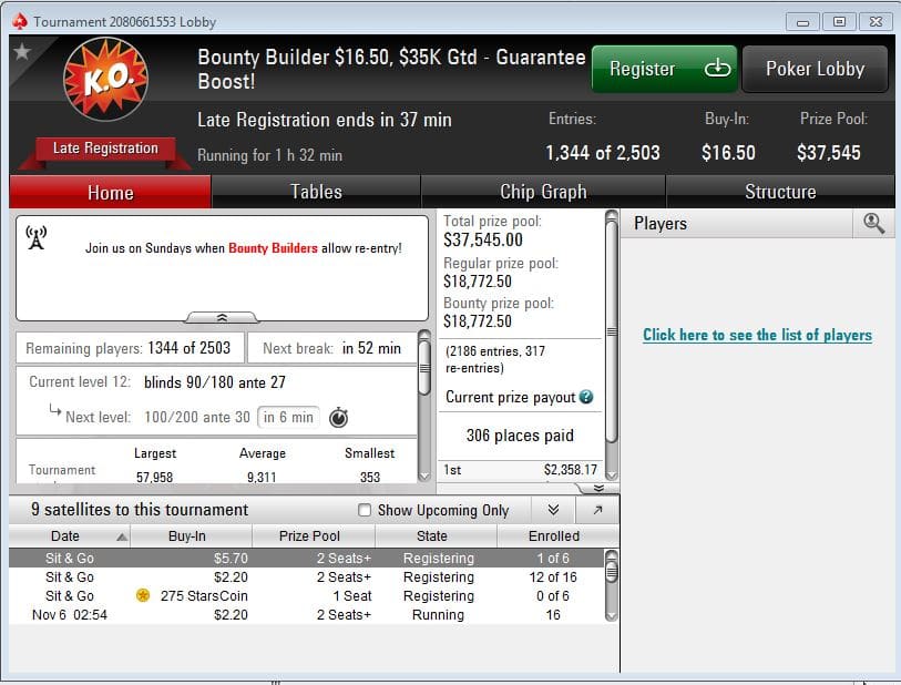 early stage poker tournaments knockout